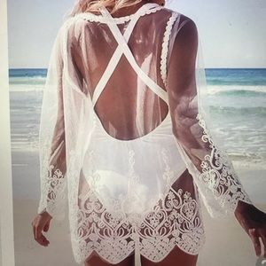 See through embroidered white shirt